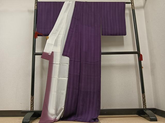 平和屋着物●上質な小紋　間道　正絹　逸品　AABG7081ph