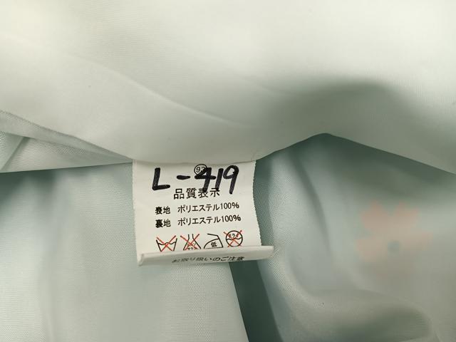 平和屋着物●小振袖　二尺袖　刺繍　草花文　洗える着物　AABG7086ph