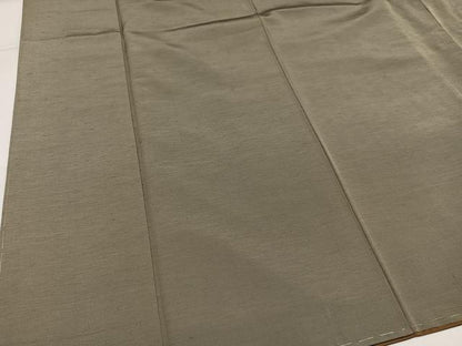 平和屋着物●上質な紬　色無地　利休白茶色　正絹　逸品　未使用　AABG7090ph
