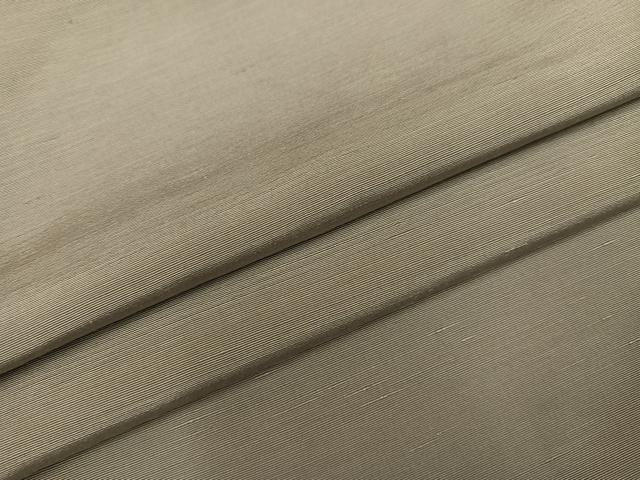 平和屋着物●上質な紬　色無地　利休白茶色　正絹　逸品　未使用　AABG7090ph