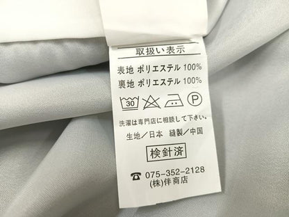 平和屋着物●小振袖　二尺袖　兎花文　黒地　金彩　洗える着物　未使用　AABG7091ph