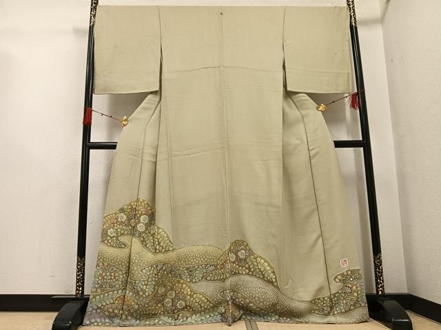平和屋着物●樋熊哲也　色留袖　辻が花　絞り　手描き　正絹　逸品　AABG7098ph