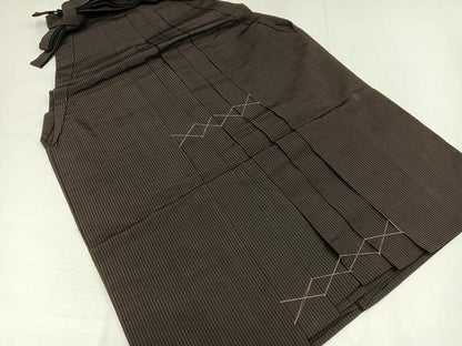 平和屋着物●男性　馬乗り袴　縞　正絹　逸品　未使用　AABG7103ph