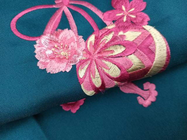 平和屋着物●女性　行灯袴　刺繍　花毬文　洗える着物　AABG7105ph