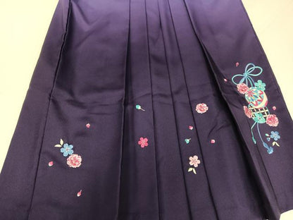 平和屋着物●女性　行灯袴　刺繍　花毬文　洗える着物　AABG7106ph