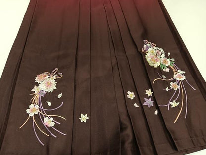 平和屋着物●女性　行灯袴　刺繍　薬玉　暈し染め　洗える着物　AABG7109ph