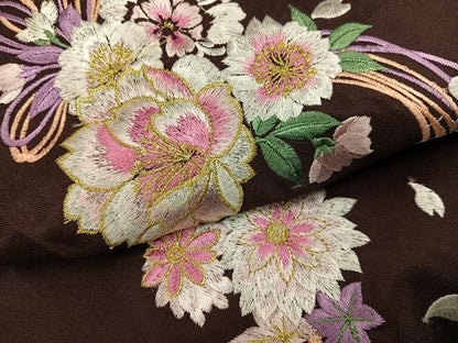 平和屋着物●女性　行灯袴　刺繍　薬玉　暈し染め　洗える着物　AABG7109ph