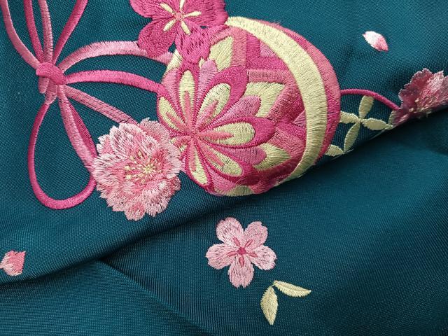 平和屋着物●女性　行灯袴　刺繍　薬玉　暈し染め　洗える着物　AABG7112ph