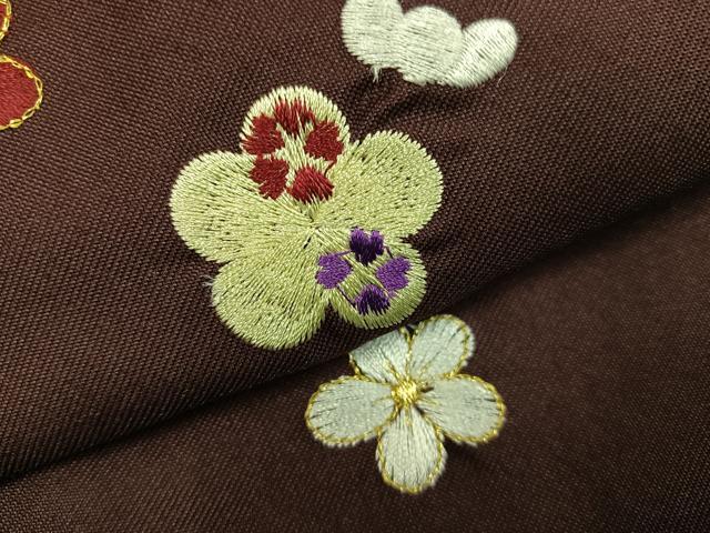 平和屋着物●女性　行灯袴　刺繍　矢羽根花文　暈し染め　金糸　洗える着物　未使用　AABG7113ph