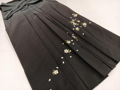 平和屋着物●女性　行灯袴　刺繍　夜桜　暈し染め　金糸　洗える着物　AABG7114ph