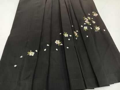 平和屋着物●女性　行灯袴　刺繍　夜桜　暈し染め　金糸　洗える着物　AABG7114ph
