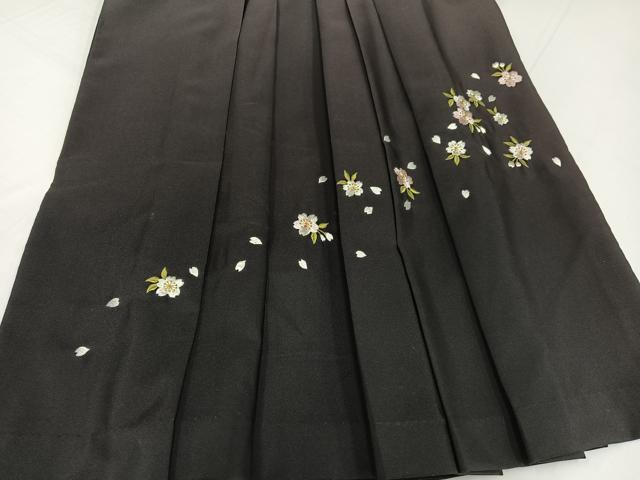 平和屋着物●女性　行灯袴　刺繍　夜桜　暈し染め　金糸　洗える着物　AABG7114ph