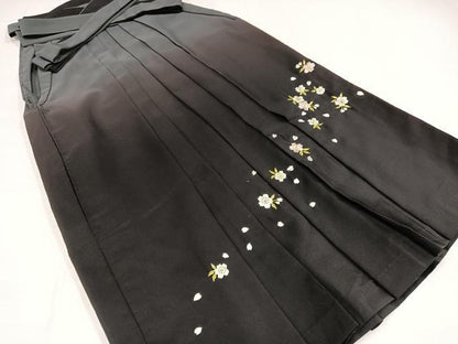 平和屋着物●女性　行灯袴　刺繍　夜桜　暈し染め　金糸　洗える着物　AABG7115ph