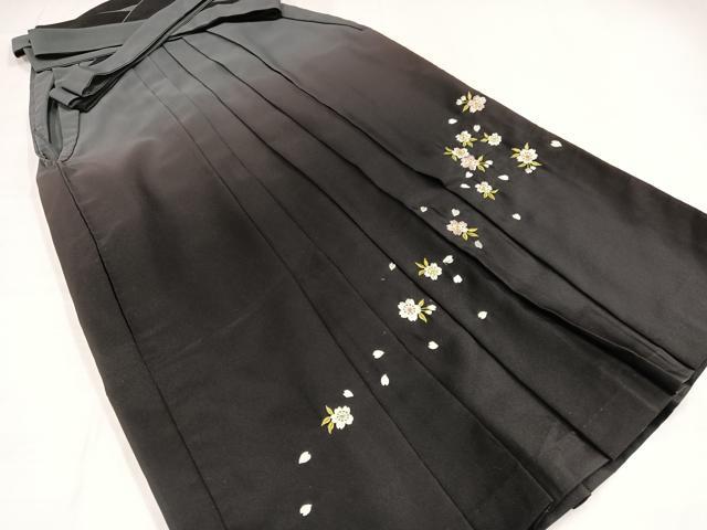 平和屋着物●女性　行灯袴　刺繍　夜桜　暈し染め　金糸　洗える着物　AABG7115ph
