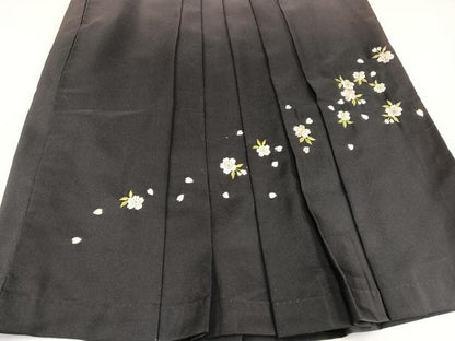 平和屋着物●女性　行灯袴　刺繍　夜桜　暈し染め　金糸　洗える着物　AABG7115ph