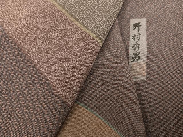 平和屋着物●野村秀男　江戸小紋　訪問着　吉祥文　正絹　逸品　AABG7116ph