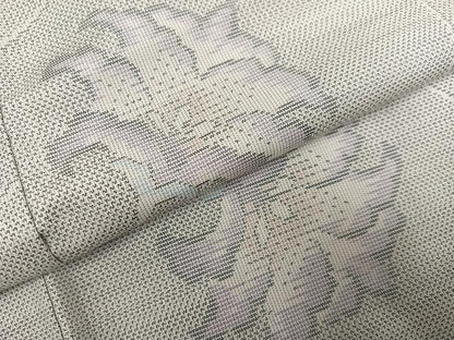 平和屋着物●本場大島紬　白大島　更紗唐草文　正絹　逸品　AABG7117ph
