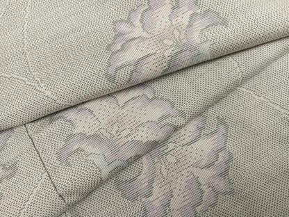 平和屋着物●本場大島紬　白大島　更紗唐草文　正絹　逸品　AABG7117ph