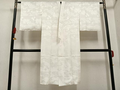 平和屋着物●長襦袢　袷　雲重ね草花地紋　正絹　逸品　未使用　AABG7118ph