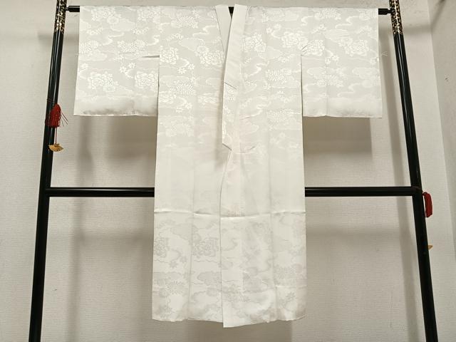 平和屋着物●長襦袢　袷　雲重ね草花地紋　正絹　逸品　未使用　AABG7118ph