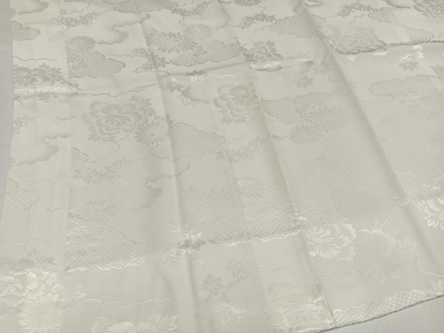平和屋着物●長襦袢　袷　雲重ね草花地紋　正絹　逸品　未使用　AABG7118ph