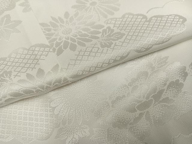平和屋着物●長襦袢　袷　雲重ね草花地紋　正絹　逸品　未使用　AABG7118ph