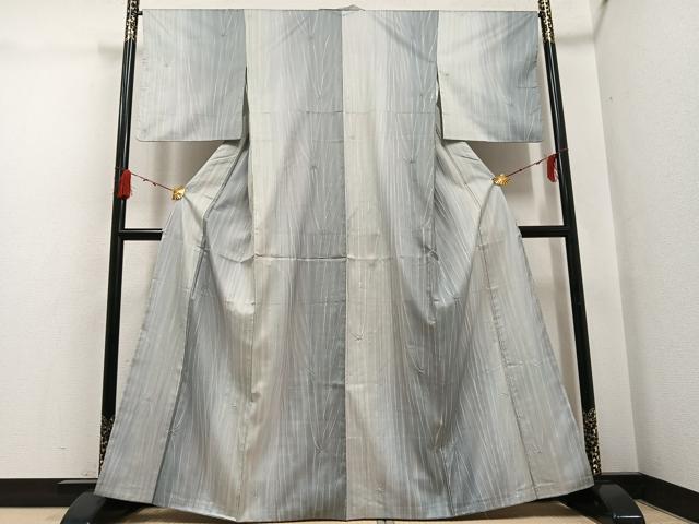 平和屋着物●本場大島紬　染大島　絞り　間道　正絹　逸品　AABG7120ph