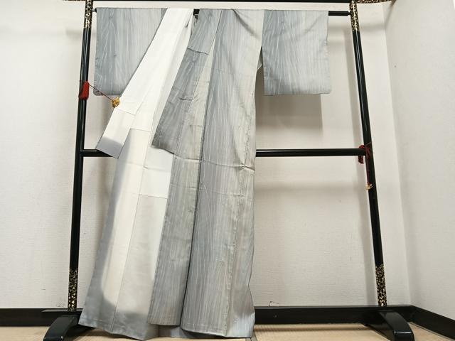 平和屋着物●本場大島紬　染大島　絞り　間道　正絹　逸品　AABG7120ph