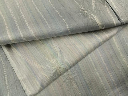 平和屋着物●本場大島紬　染大島　絞り　間道　正絹　逸品　AABG7120ph