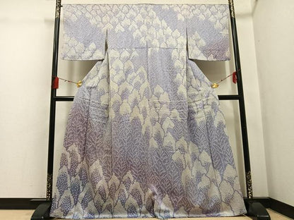 平和屋着物●訪問着　総絞り　樹林文　暈し染め　正絹　逸品　AABG7121ph