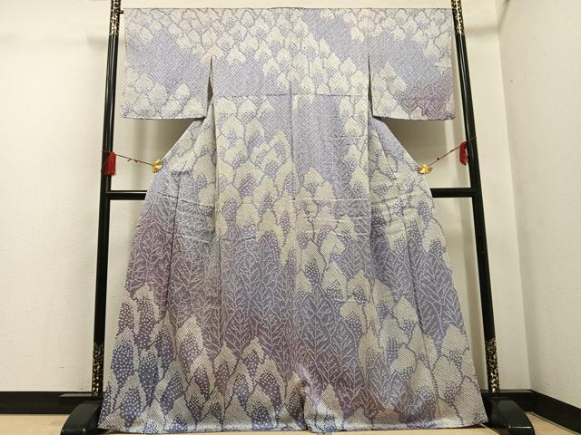 平和屋着物●訪問着　総絞り　樹林文　暈し染め　正絹　逸品　AABG7121ph
