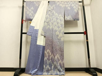 平和屋着物●訪問着　総絞り　樹林文　暈し染め　正絹　逸品　AABG7121ph