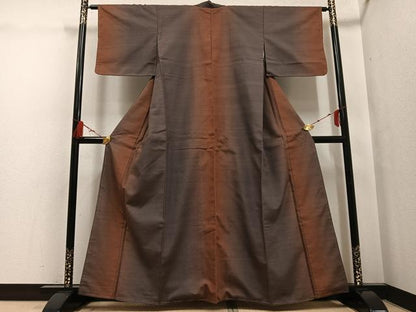 平和屋着物●上質な紬　間道　正絹　逸品　未使用　AABG7123ph