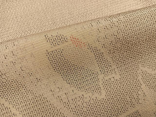 平和屋着物●本塩沢　110亀甲　舞蝶文　正絹　逸品　AABG7126ph
