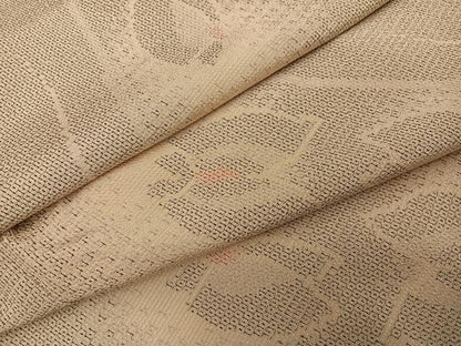 平和屋着物●本塩沢　110亀甲　舞蝶文　正絹　逸品　AABG7126ph