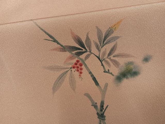 平和屋着物●訪問着　手描き　枝葉文　暈し染め　正絹　逸品　AABG7129ph