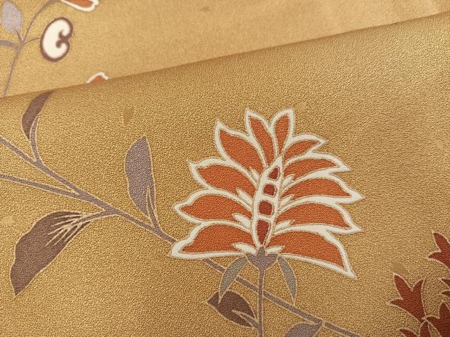 平和屋着物●訪問着　枝花文　暈し染め　金彩　正絹　逸品　AABG7131ph