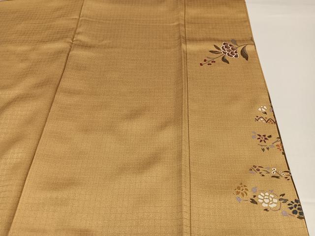平和屋着物●訪問着　枝花文　暈し染め　金彩　正絹　逸品　AABG7131ph