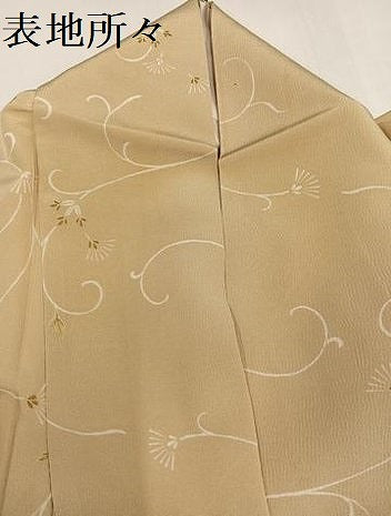 平和屋着物●上質な小紋　唐草文　正絹　逸品　AABG7133ph