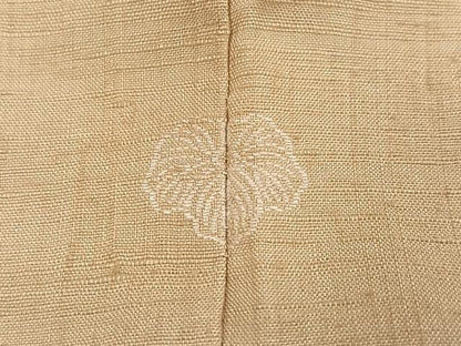 平和屋着物●訪問着　友禅　紬地　草花文　金彩　正絹　逸品　AABG7138ph