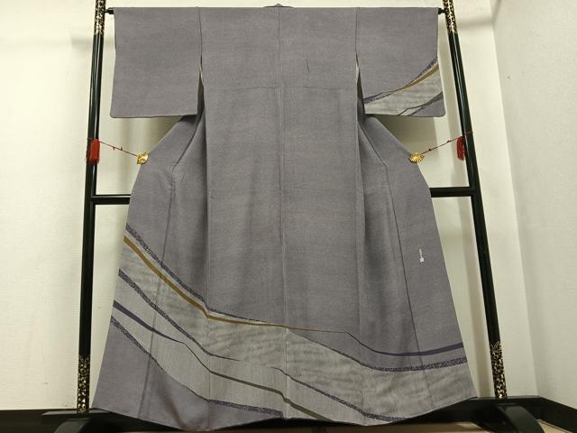平和屋着物●伝統工芸士　石塚幸生　江戸小紋　訪問着　行儀　正絹　逸品　AABG7147ph