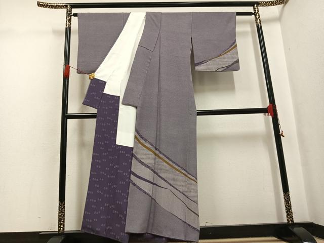 平和屋着物●伝統工芸士　石塚幸生　江戸小紋　訪問着　行儀　正絹　逸品　AABG7147ph