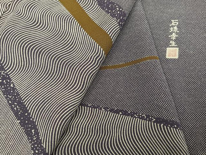 平和屋着物●伝統工芸士　石塚幸生　江戸小紋　訪問着　行儀　正絹　逸品　AABG7147ph