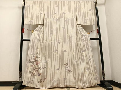 平和屋着物●訪問着　草花文　やまと誂製　正絹　逸品　AABG7148ph