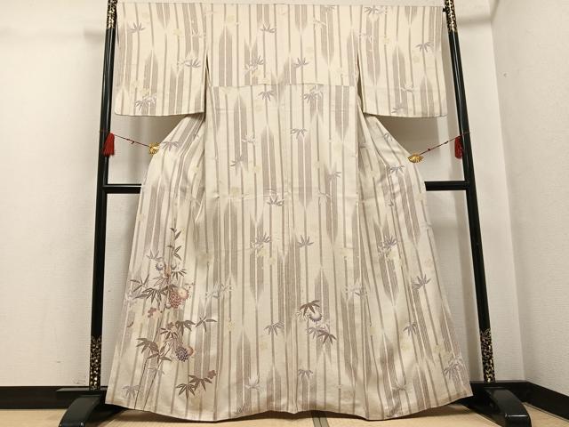 平和屋着物●訪問着　草花文　やまと誂製　正絹　逸品　AABG7148ph