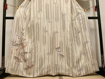 平和屋着物●訪問着　草花文　やまと誂製　正絹　逸品　AABG7148ph