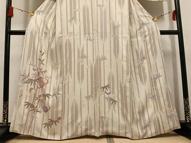 平和屋着物●訪問着　草花文　やまと誂製　正絹　逸品　AABG7148ph