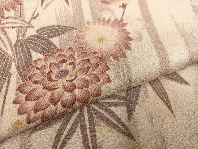 平和屋着物●訪問着　草花文　やまと誂製　正絹　逸品　AABG7148ph