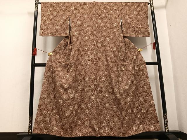 平和屋着物●上質な小紋　更紗文　正絹　逸品　AABG7149ph
