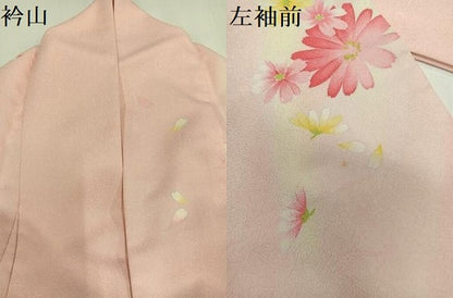 平和屋着物●小振袖　二尺袖　舞花文　暈し染め　洗える着物　AABG7151ph